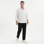 Men's Wide Leg Summer Trousers