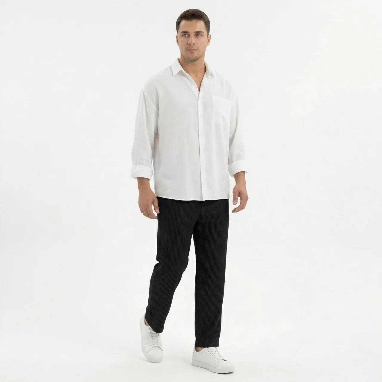 Men's Wide Leg Summer Trousers