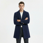 Men's Wool Business Trench Coat