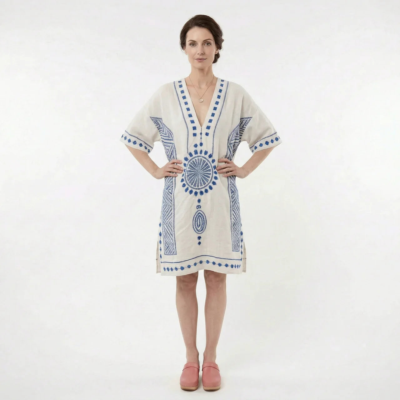 Women’s V-Neck Kaftan Summer Dress