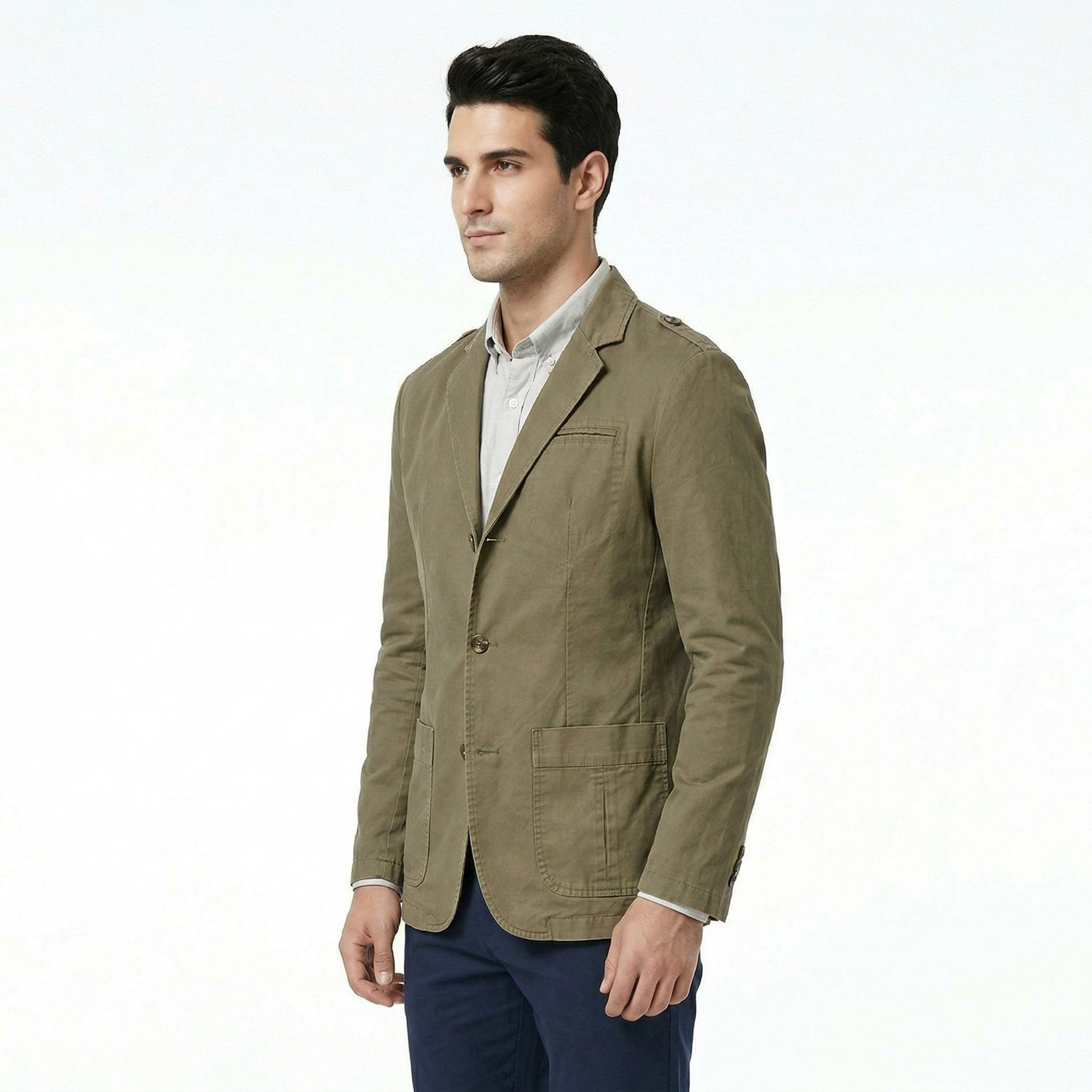 Men's Button Front Blazer Jacket