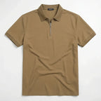 Men's Short Sleeve Zip Polo Shirt