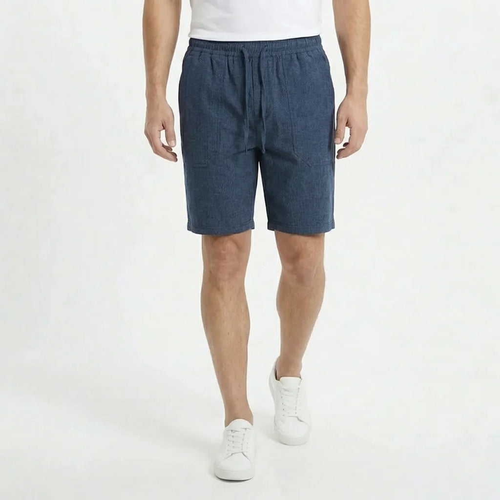 Valenomode - Men’s Pull-On Linen Summer Shorts