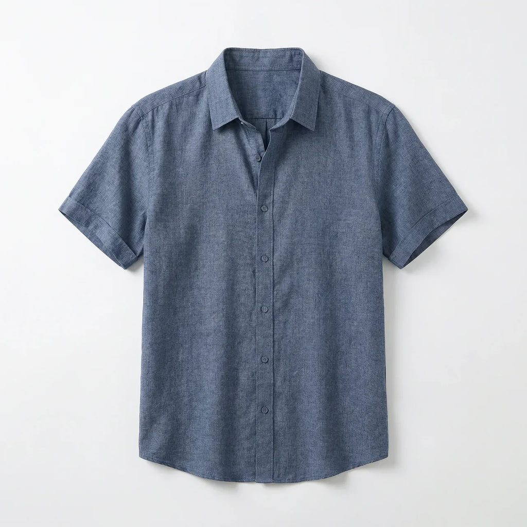 Men’s Casual Linen Short Sleeve Shirt
