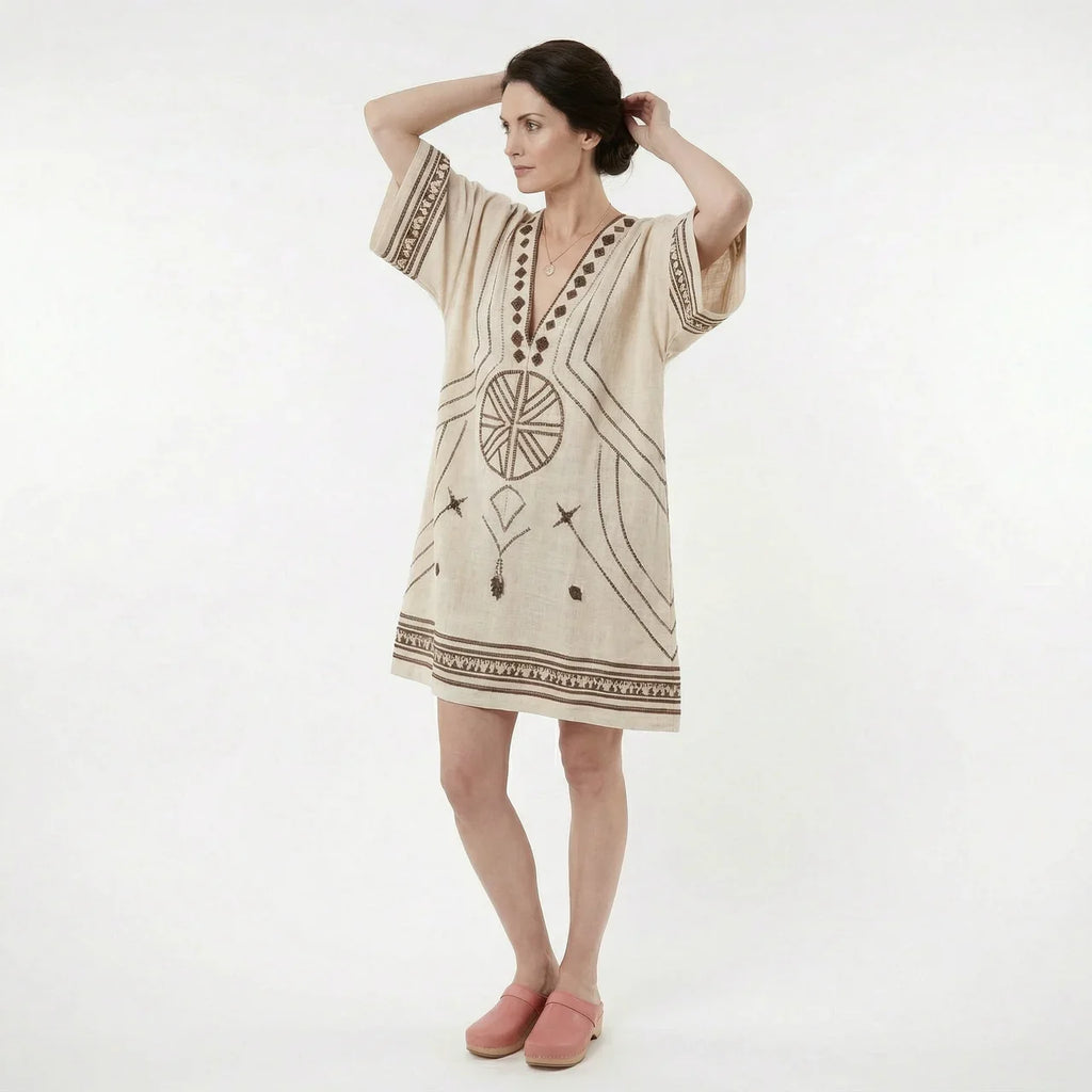 Women’s V-Neck Kaftan Summer Dress