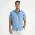 Men’s Casual Linen Short Sleeve Shirt