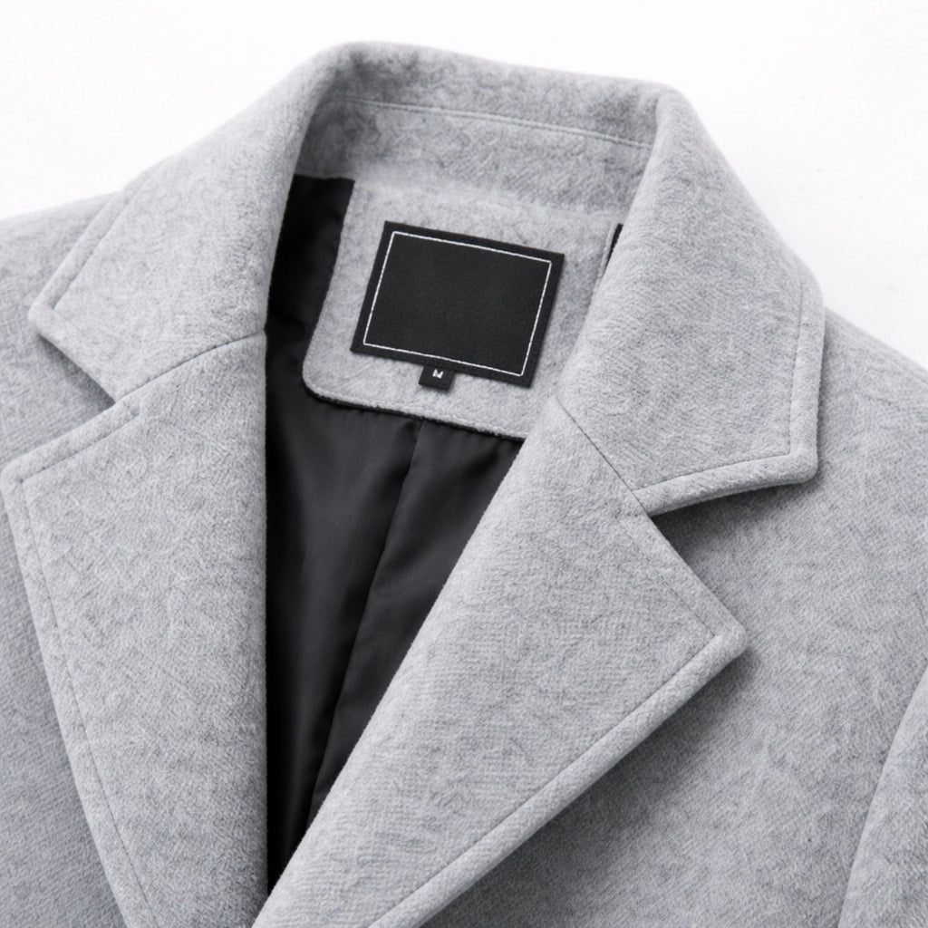 Men's Wool Business Trench Coat