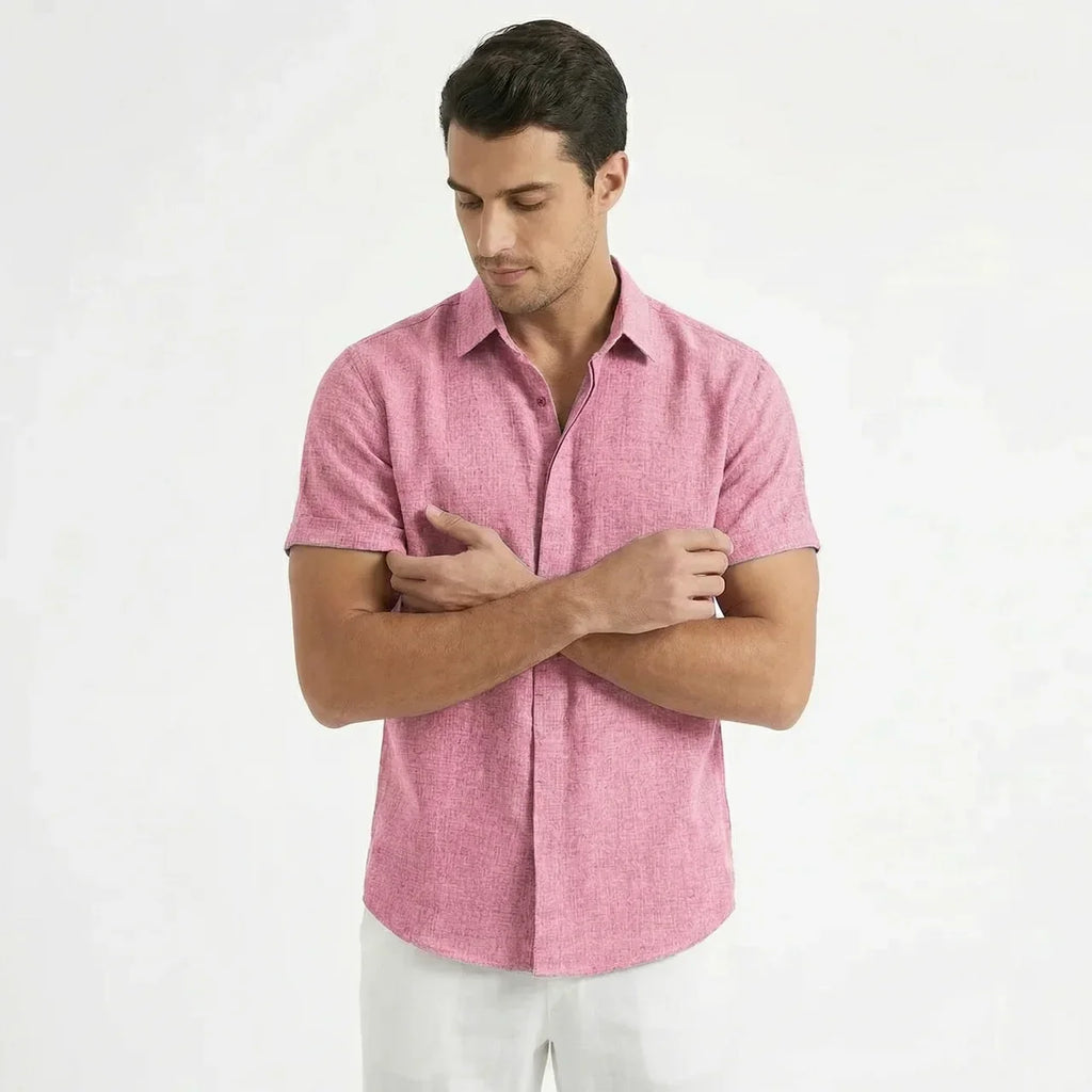 Men’s Casual Linen Short Sleeve Shirt
