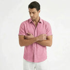 Men’s Casual Linen Short Sleeve Shirt