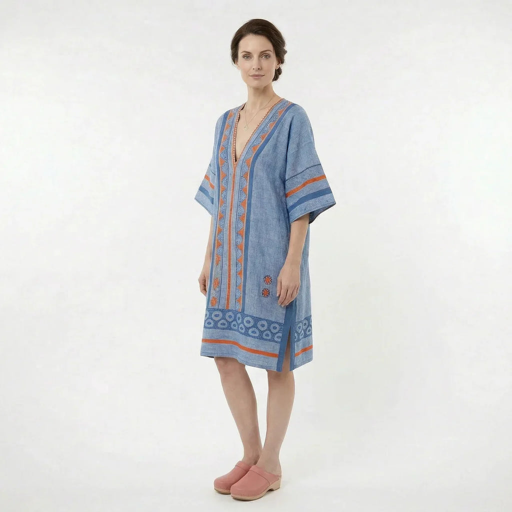 Women’s V-Neck Kaftan Summer Dress