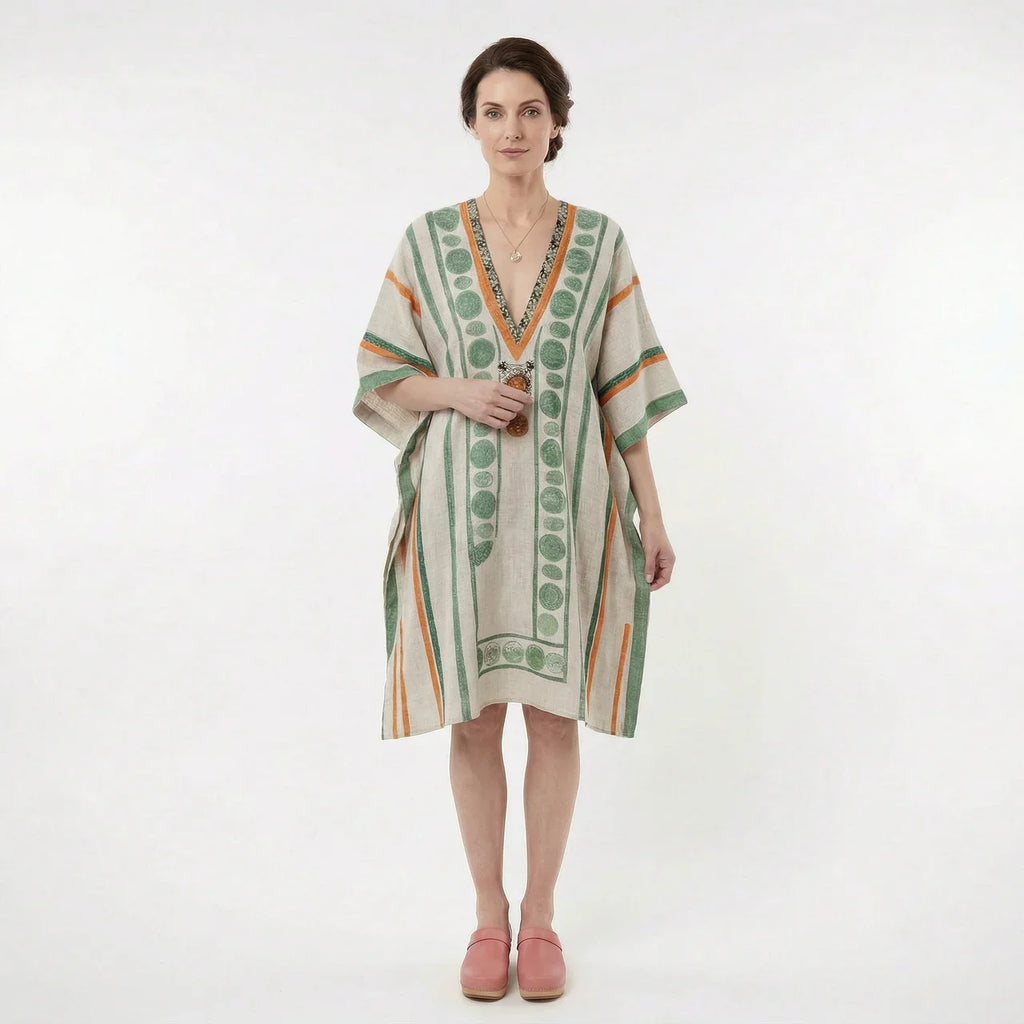 Women’s V-Neck Kaftan Summer Dress