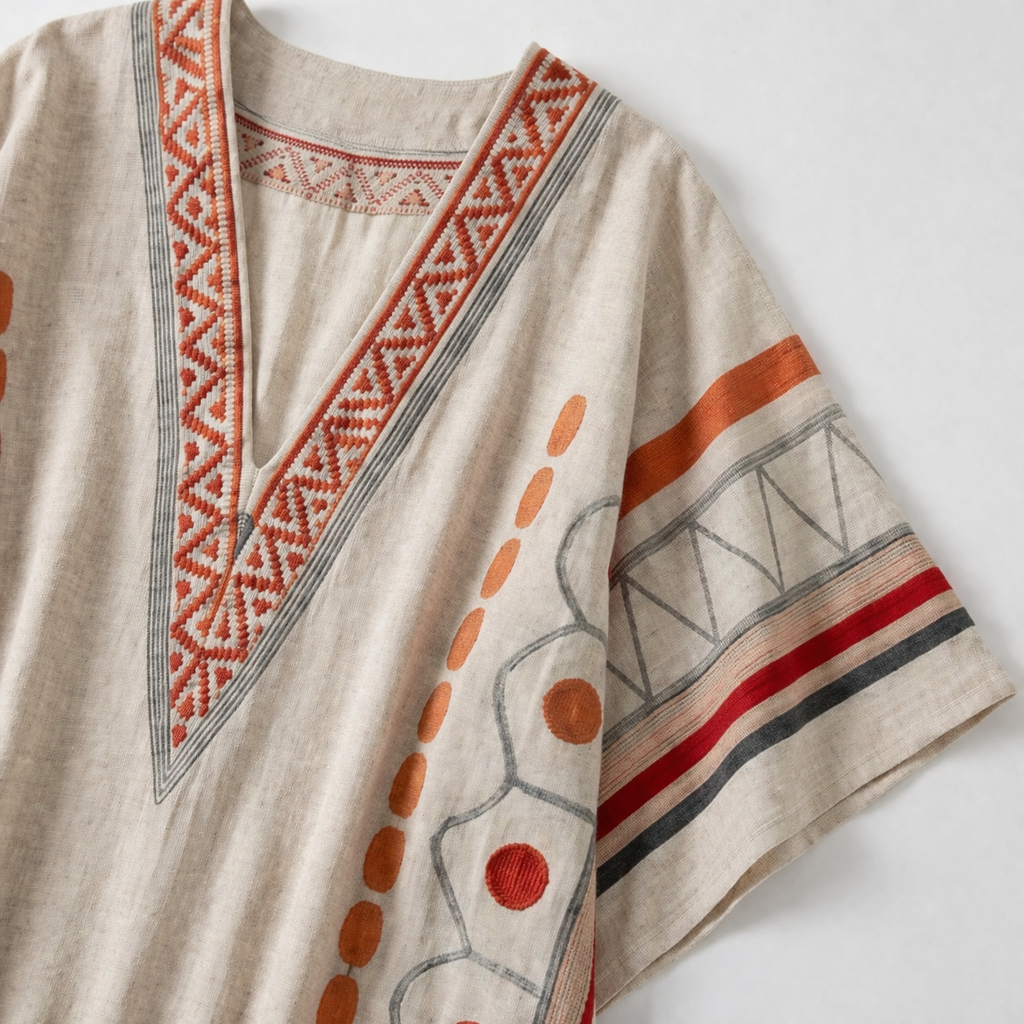 Women’s V-Neck Kaftan Summer Dress