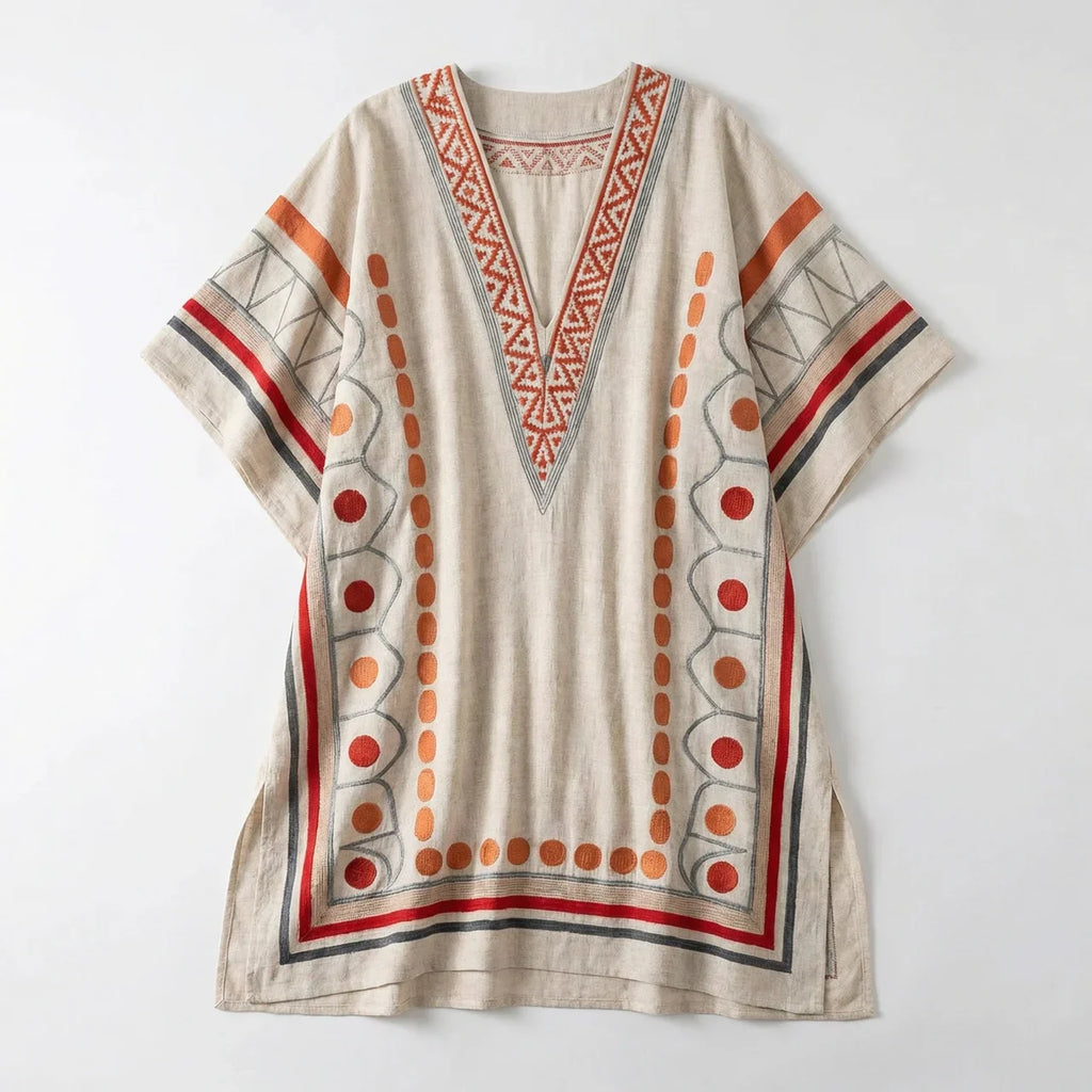Women’s V-Neck Kaftan Summer Dress