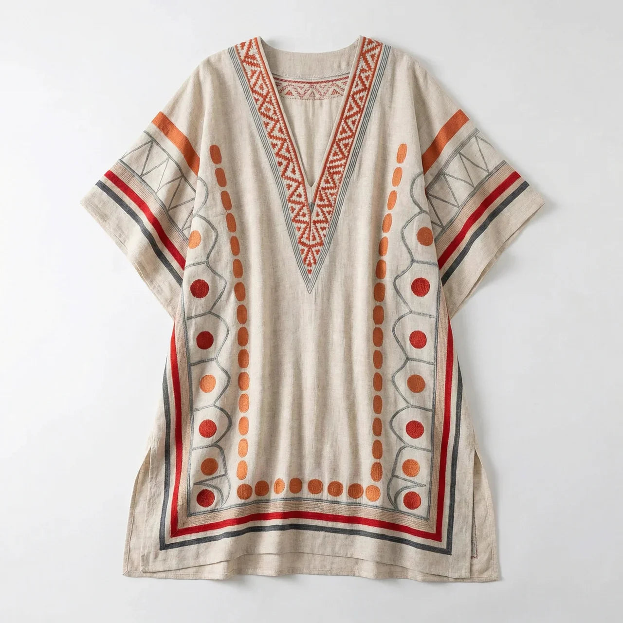 Women’s V-Neck Kaftan Summer Dress