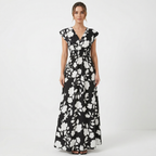 Women’s Elegant Floral Print Summer Maxi Dress
