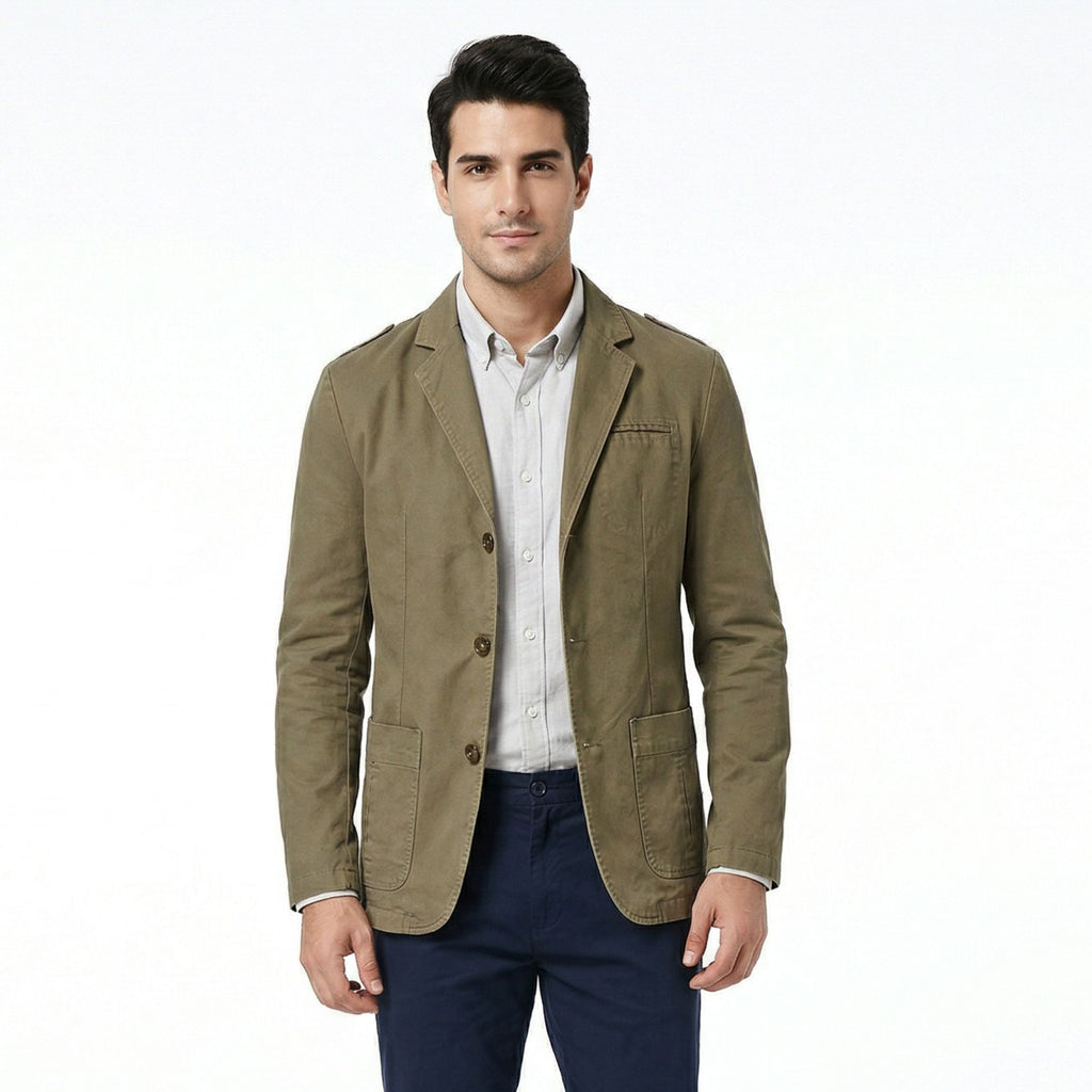 Men's Button Front Blazer Jacket