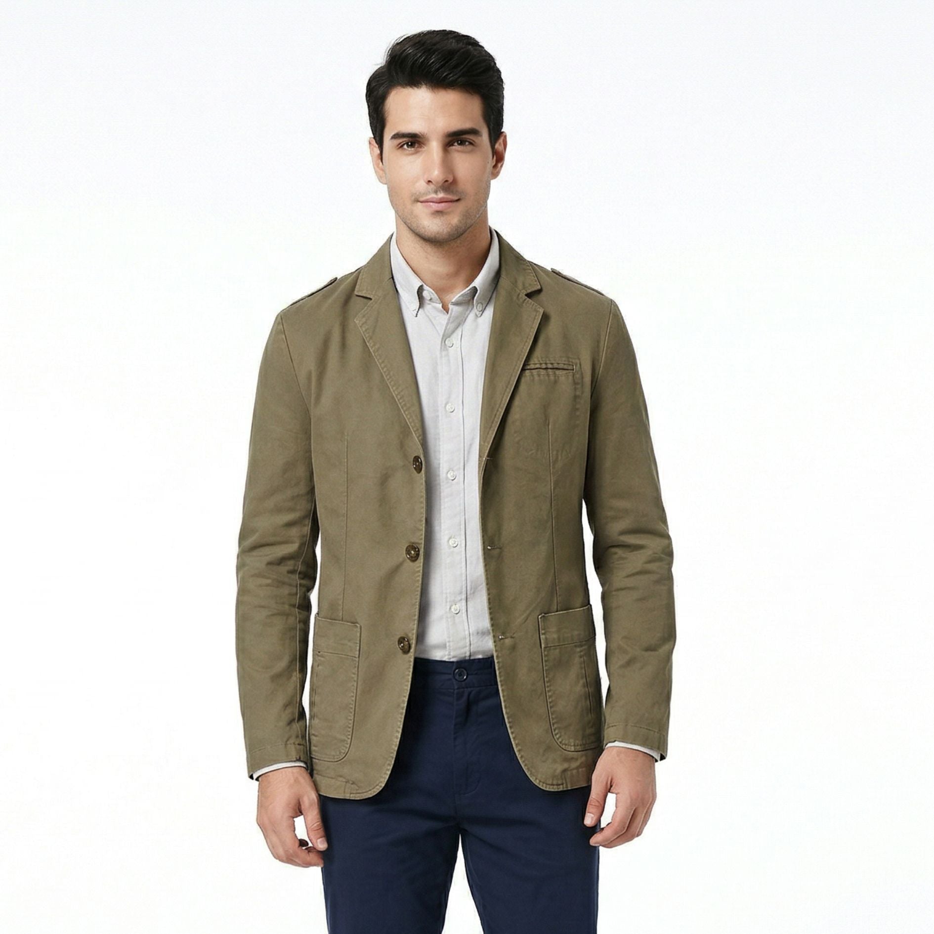 Men's Button Front Blazer Jacket