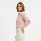 Valenomode - Women’s Linen Button Front Long Sleeve Top