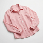 Valenomode - Women’s Linen Button Front Long Sleeve Top