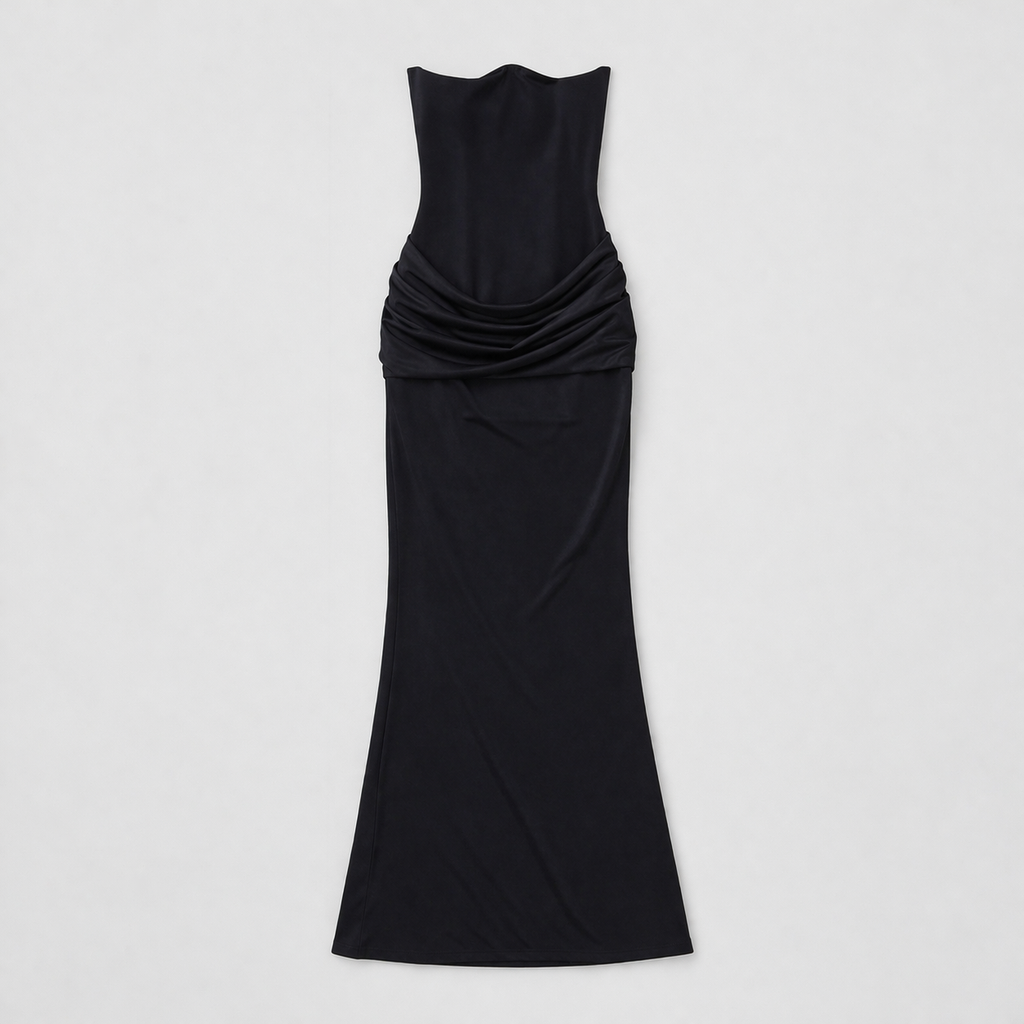 Women’s Strapless Wedding Guest Maxi Dress