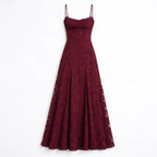 Women’s Lace-Up Back Wedding Guest Maxi Dress