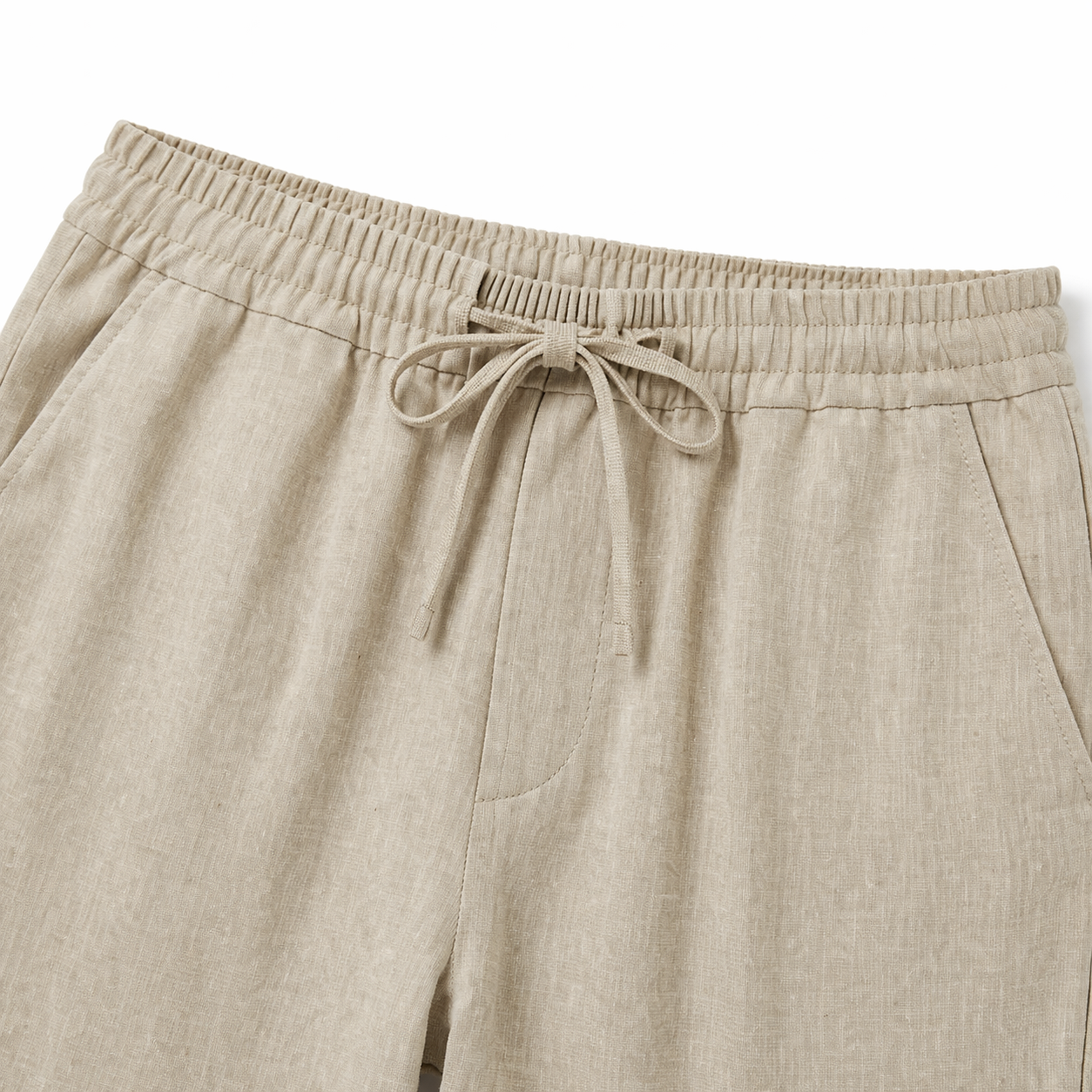 Men’s Drawstring Waist Straight-Leg Trousers