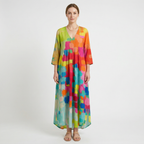 Women’s V-Neck Printed Maxi Dress