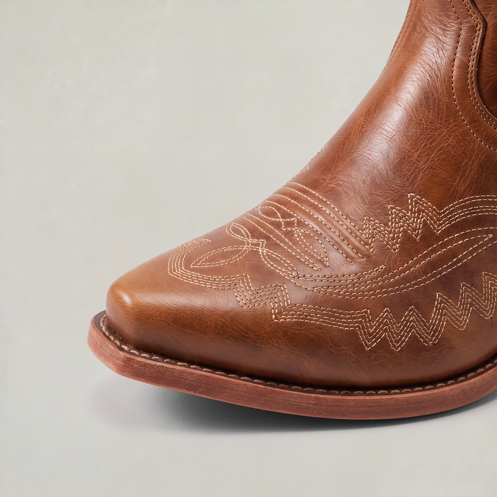Women's Tall Western Boots - Embroidered Cowboy Boots Pointed Toe Block Heel
