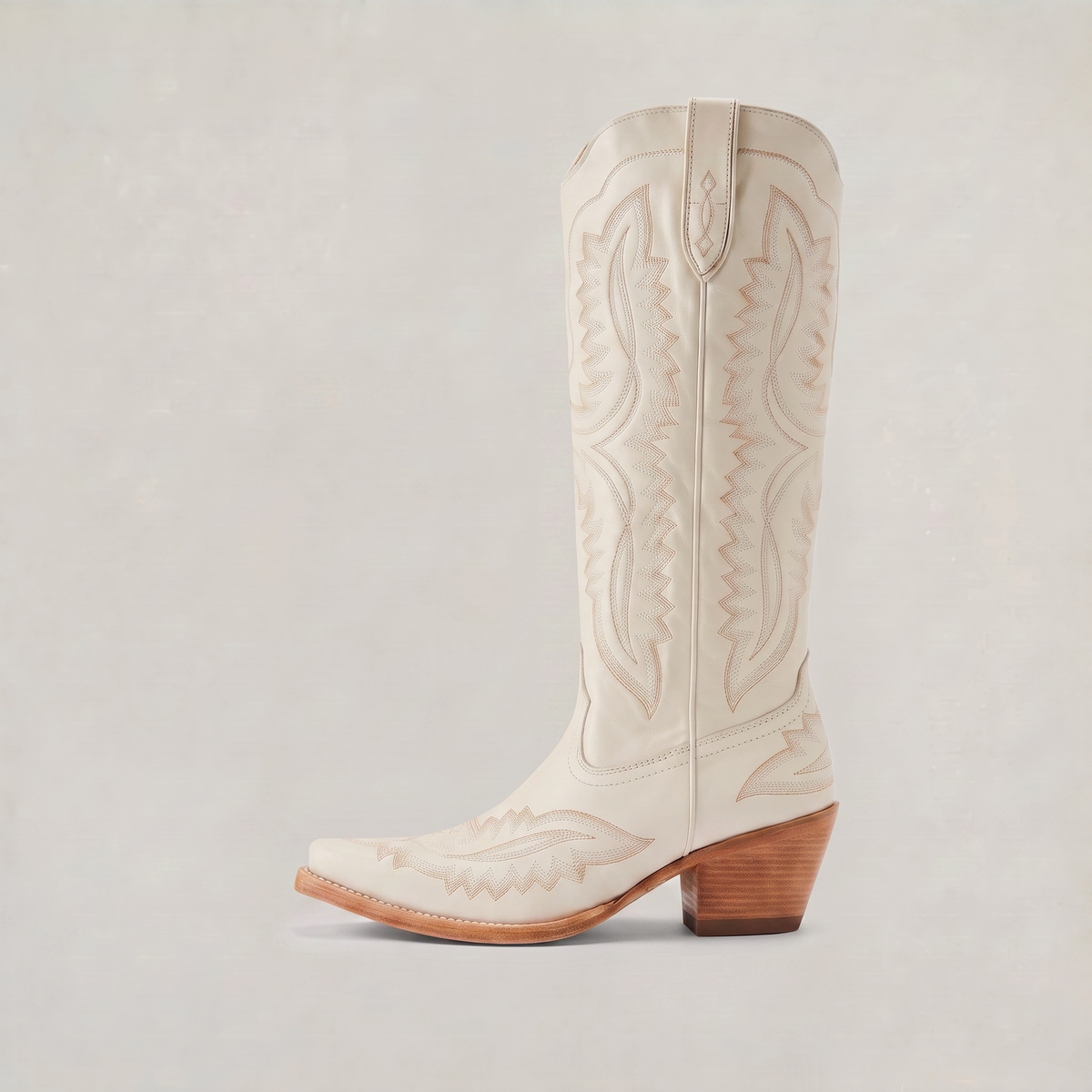 Women's Tall Western Boots - Embroidered Cowboy Boots Pointed Toe Block Heel