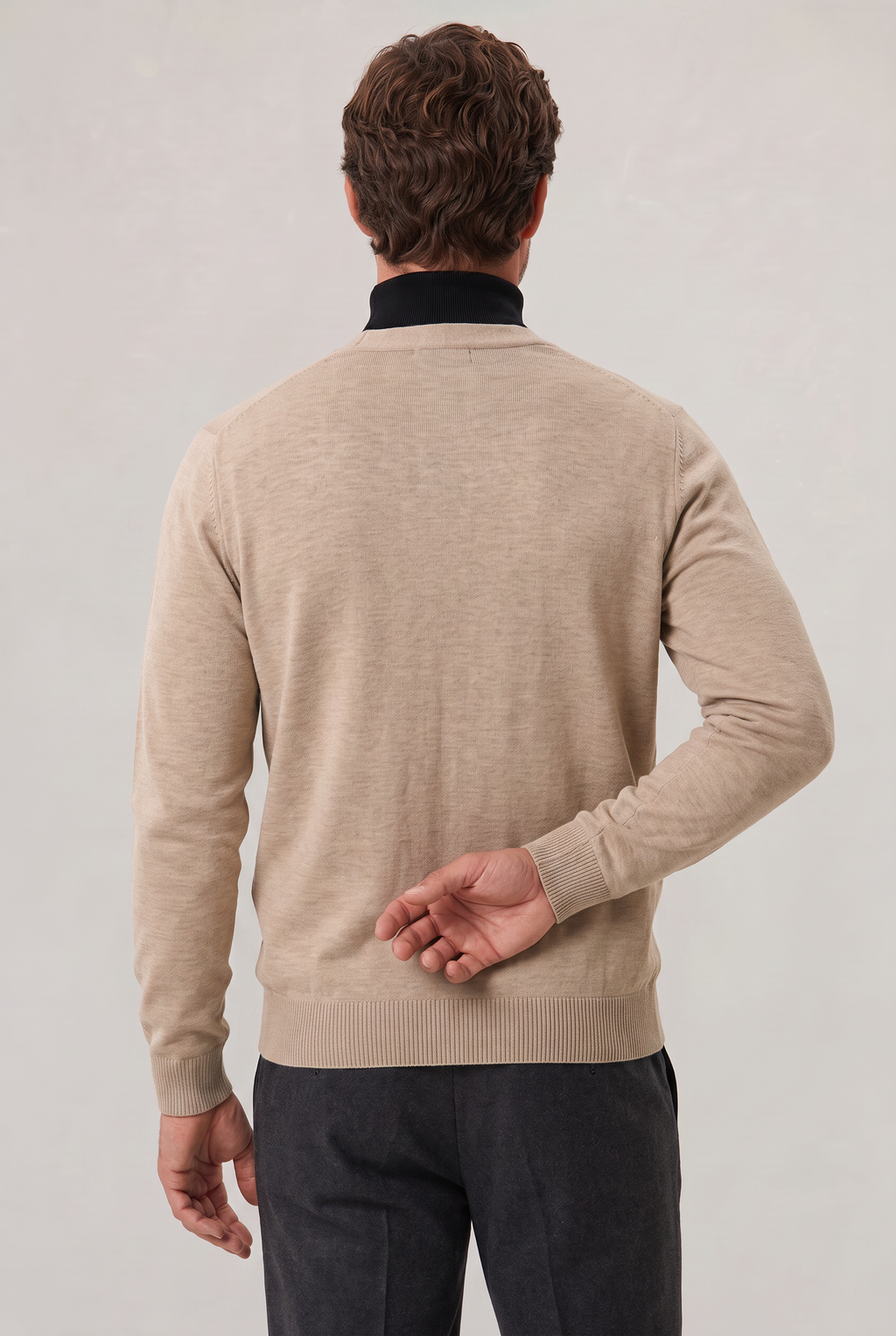 Men's V Neck Cardigan - Buttoned Knit Sweater Fine Gauge Smart Casual Jumpe