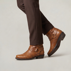 Men's Leather Boots - Slip On Ankle Boots
