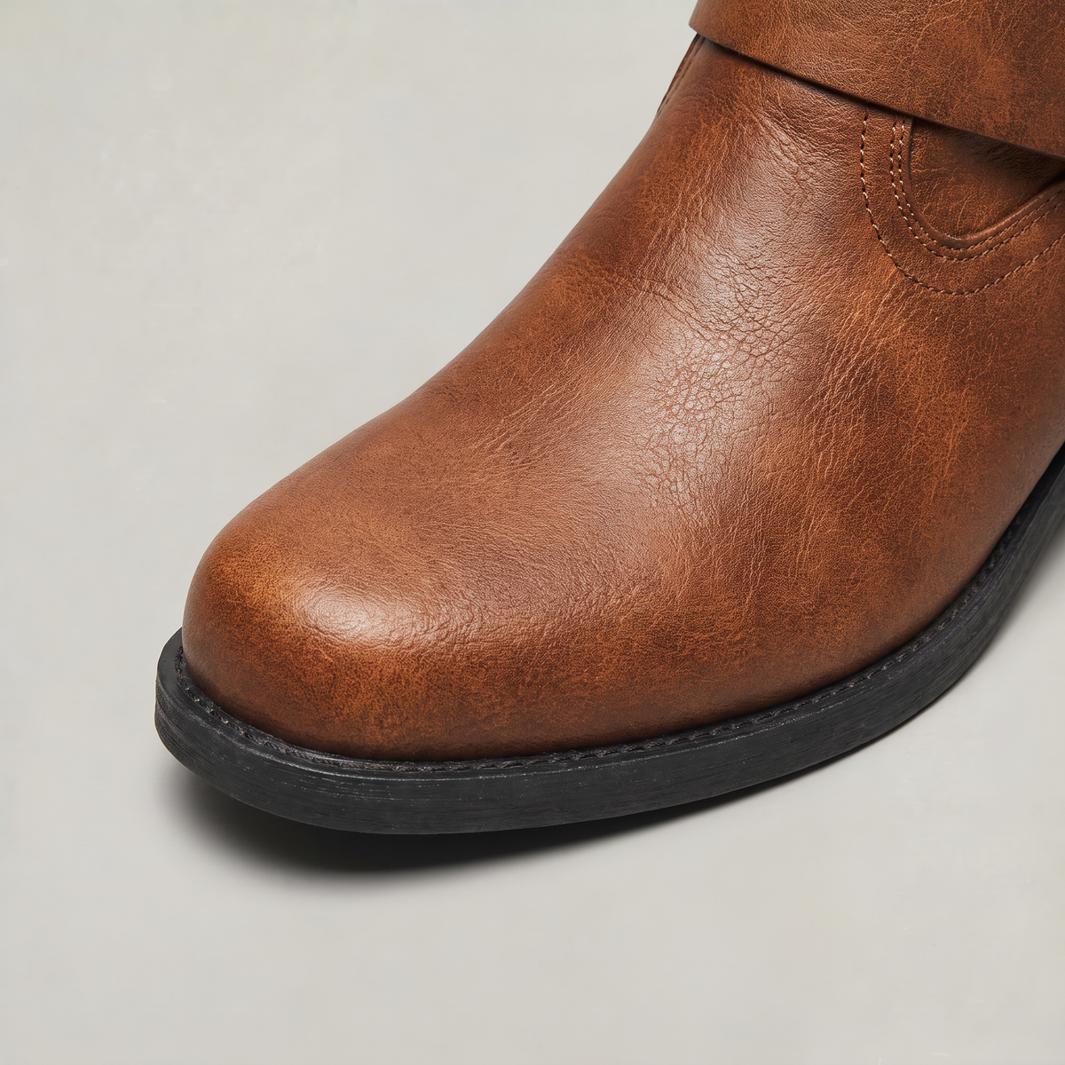 Men's Leather Boots - Slip On Ankle Boots