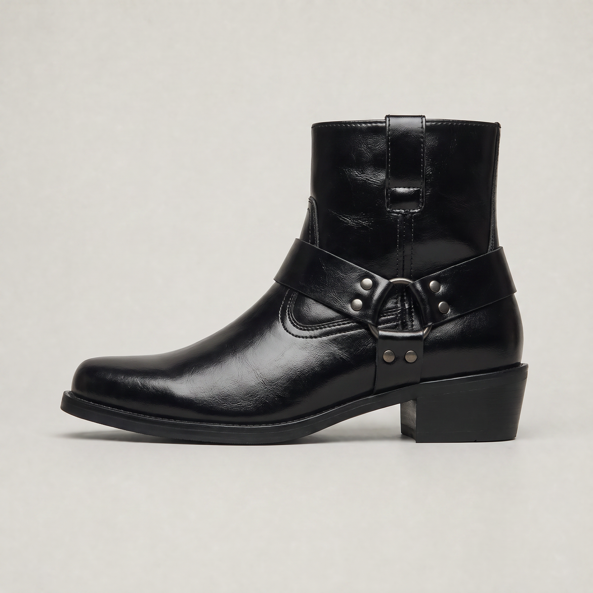 Men's Leather Boots - Slip On Ankle Boots
