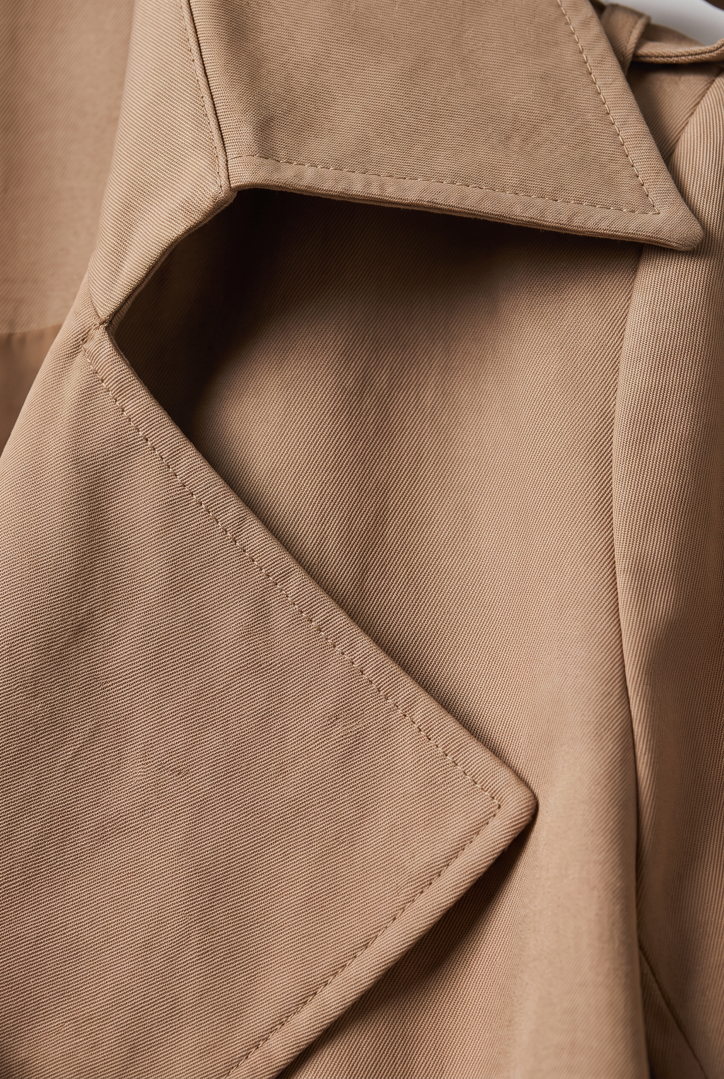 Women's Trench Coat - Double Breasted Belted Longline Classic Lapel Smart Casual Jacket