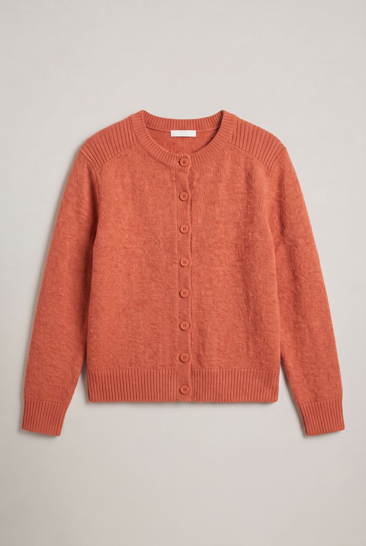 Women's Cropped Cardigan - Buttoned Round Neck Knit Jumper Long Sleeve Smart Casual
