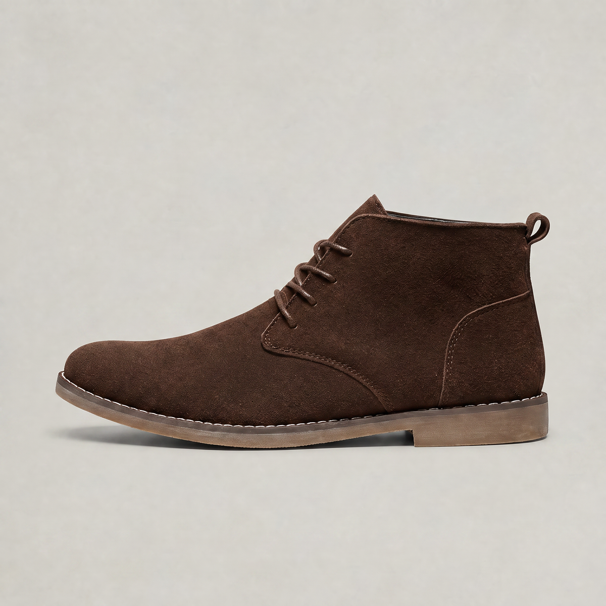 Men's Suede Look Chukka Boots - Lace Up Desert Boots Ankle Chukka Smart Casual Brown Boots
