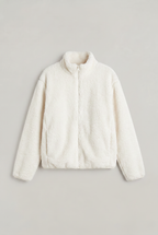 Women's Teddy Jacket - Half Zip Fleece Borg Pullover