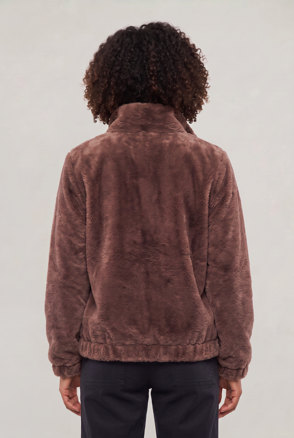 Women's Thick Fleece Jacket - Zip Up Stand Collar Winter Layer