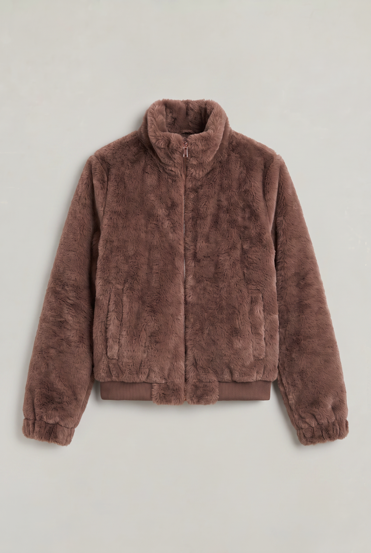 Women's Thick Fleece Jacket - Zip Up Stand Collar Winter Layer