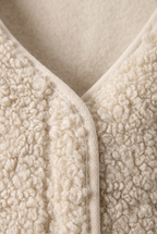 Gilet sans manches en polaire effet peluche pour femme - Gilet zippé à superposer