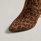 Bottes hautes en daim souples pour femme