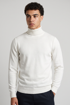 Men's Turtleneck Knit Sweater - Long Sleeve High Neck Jumper