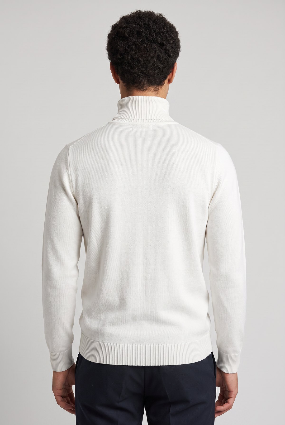 Men's Turtleneck Knit Sweater - Long Sleeve High Neck Jumper