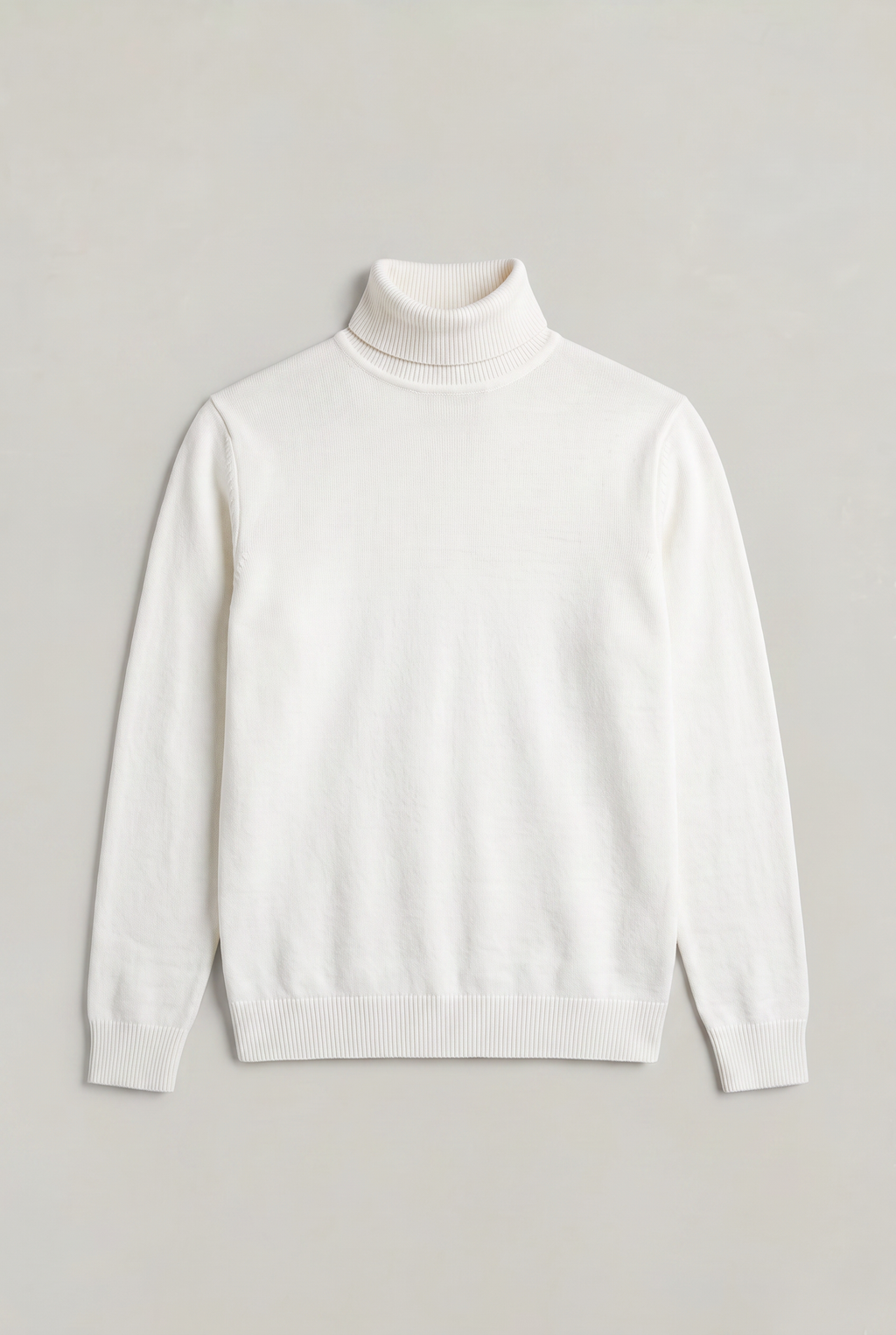 Men's Turtleneck Knit Sweater - Long Sleeve High Neck Jumper