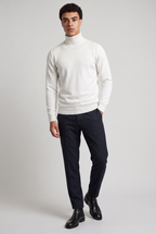 Men's Turtleneck Knit Sweater - Long Sleeve High Neck Jumper