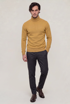 Pull à col roulé coupe ajustée pour homme - Tricot à manches longues