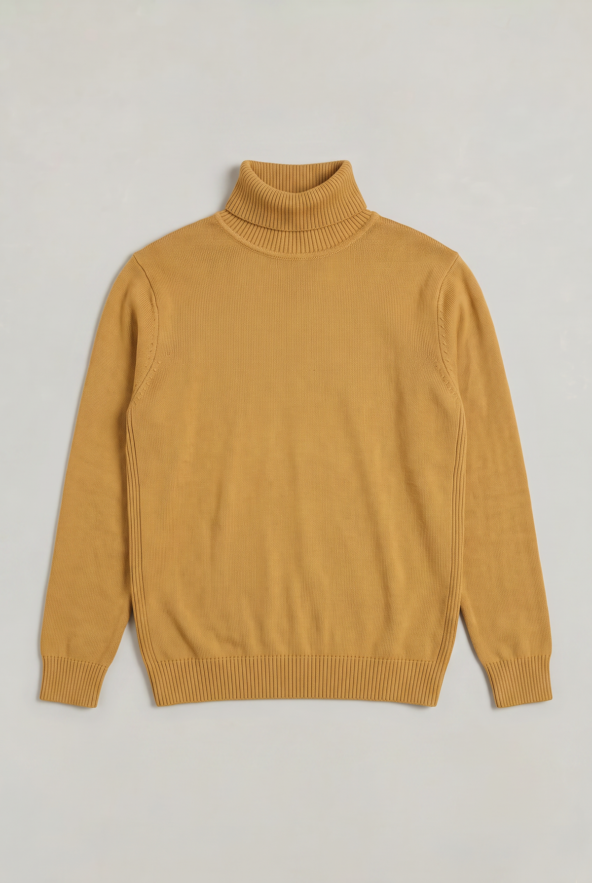 Pull à col roulé coupe ajustée pour homme - Tricot à manches longues