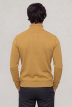 Pull à col roulé coupe ajustée pour homme - Tricot à manches longues