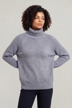 Women's Solid Colour Turtleneck Sweater - Long Sleeve Knit Pullover
