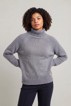 Women's Solid Colour Turtleneck Sweater - Long Sleeve Knit Pullover